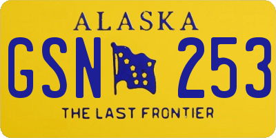 AK license plate GSN253