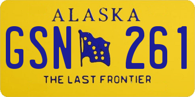 AK license plate GSN261