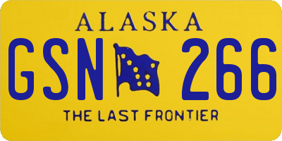 AK license plate GSN266