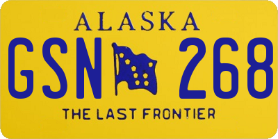 AK license plate GSN268