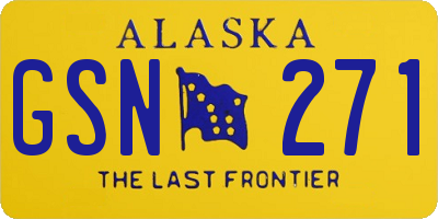 AK license plate GSN271