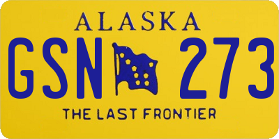 AK license plate GSN273