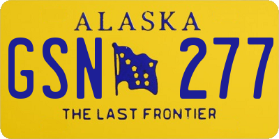 AK license plate GSN277