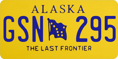 AK license plate GSN295