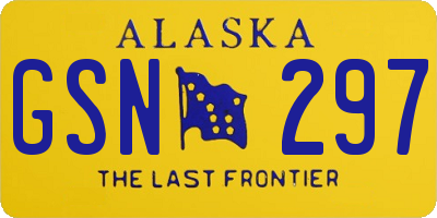 AK license plate GSN297