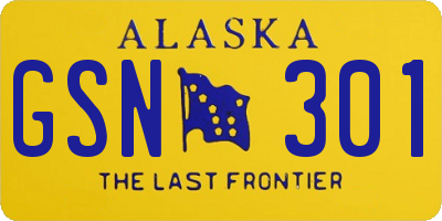 AK license plate GSN301