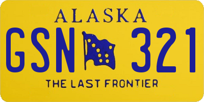AK license plate GSN321