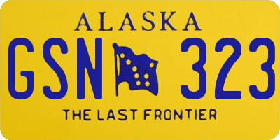 AK license plate GSN323