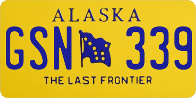 AK license plate GSN339