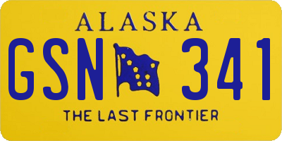 AK license plate GSN341