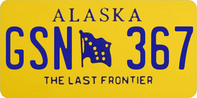 AK license plate GSN367