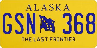 AK license plate GSN368