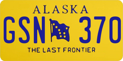 AK license plate GSN370