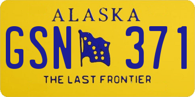 AK license plate GSN371