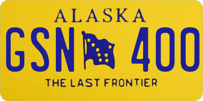 AK license plate GSN400