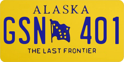 AK license plate GSN401