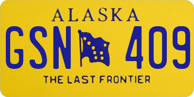 AK license plate GSN409