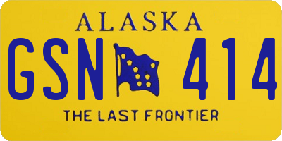 AK license plate GSN414