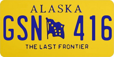 AK license plate GSN416