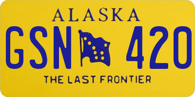 AK license plate GSN420