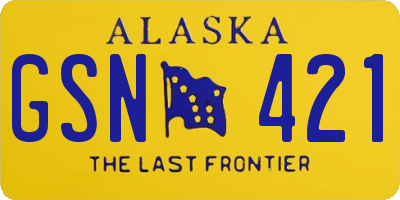 AK license plate GSN421