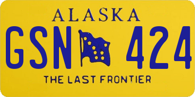 AK license plate GSN424