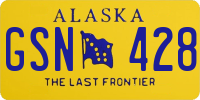 AK license plate GSN428