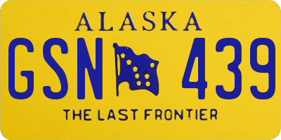 AK license plate GSN439