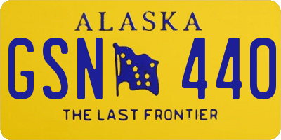 AK license plate GSN440