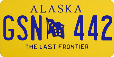 AK license plate GSN442