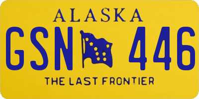 AK license plate GSN446