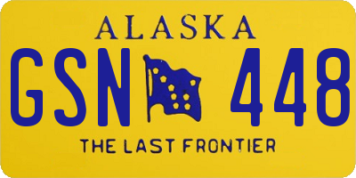 AK license plate GSN448