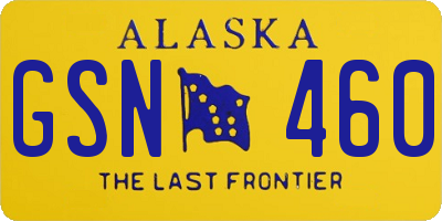 AK license plate GSN460