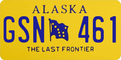 AK license plate GSN461