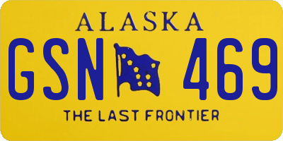 AK license plate GSN469