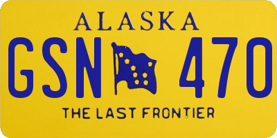 AK license plate GSN470