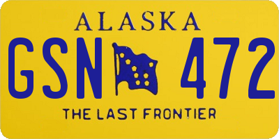 AK license plate GSN472