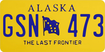 AK license plate GSN473