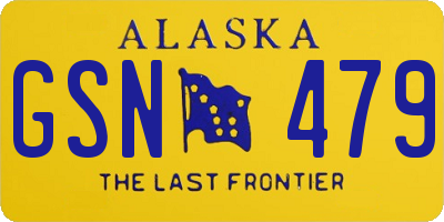 AK license plate GSN479