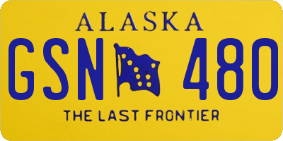 AK license plate GSN480