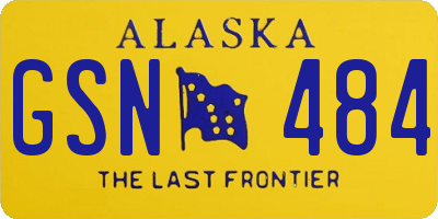 AK license plate GSN484