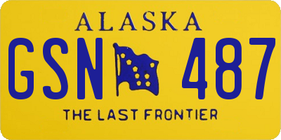 AK license plate GSN487