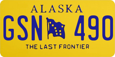 AK license plate GSN490