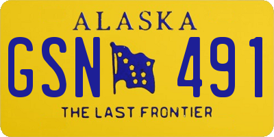 AK license plate GSN491