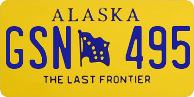 AK license plate GSN495