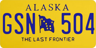 AK license plate GSN504