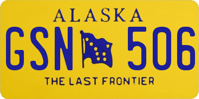 AK license plate GSN506