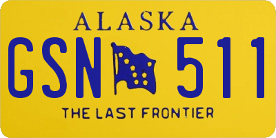 AK license plate GSN511