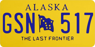 AK license plate GSN517