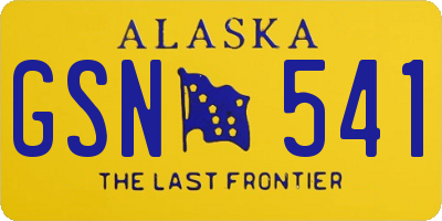 AK license plate GSN541